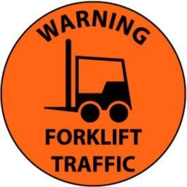 Nmc Walk On Floor Sign - Warning Forklift Traffic WFS35
